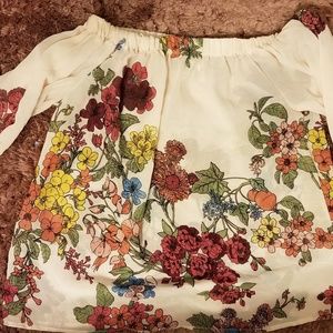 Floral off the shoulder top